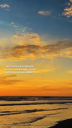 Belajar dari senja 