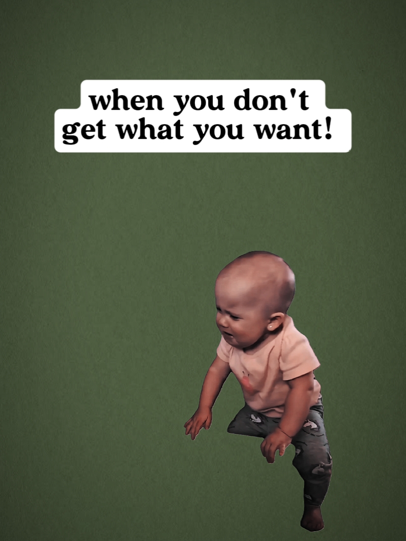 crying bby say no