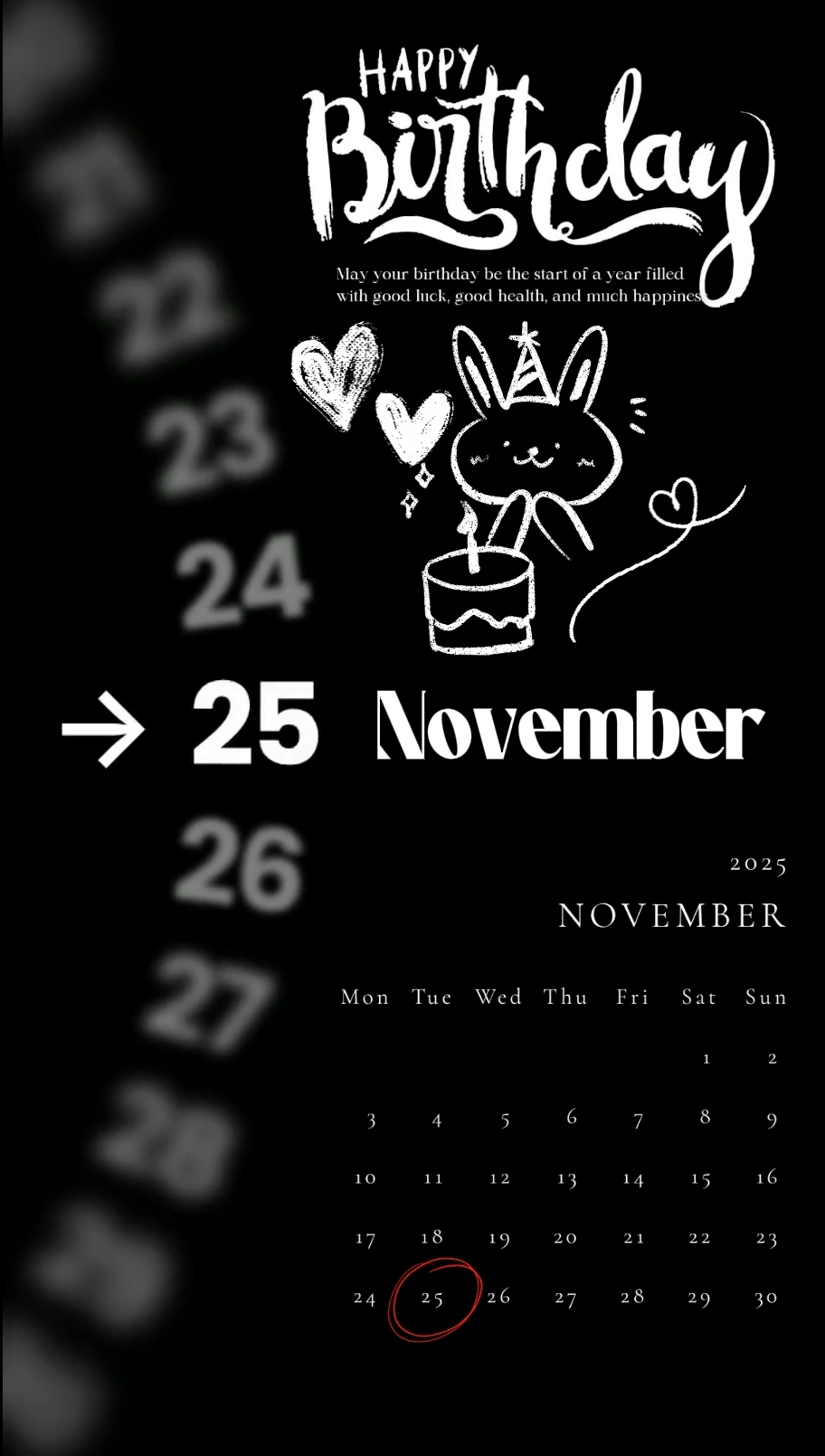 Joyeux anniversaire 25 novembre