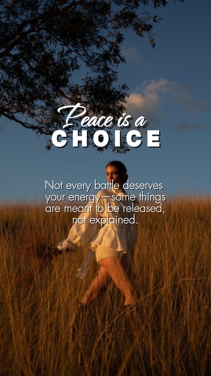 Peace is a choice