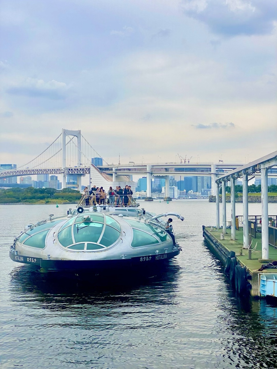 Vue sur le bateau de Tokyo