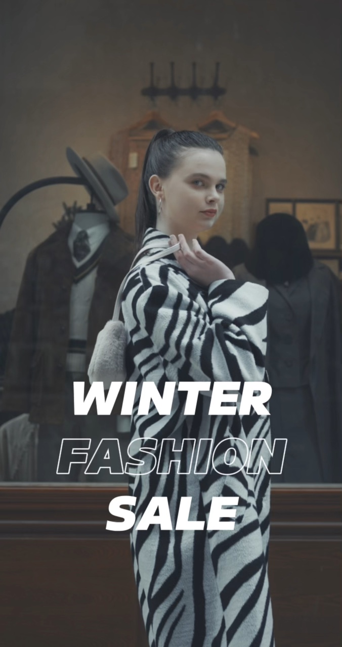 Pantalla de productos de ropa de invierno que golpea el estilo Tiktok