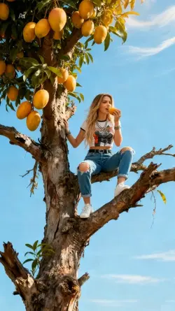 eating mango tree 