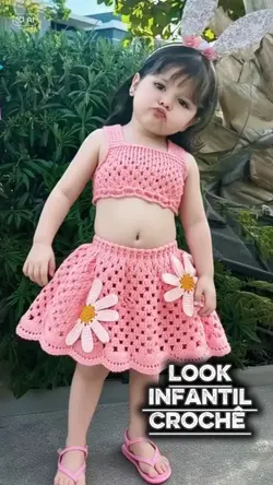 Look infantil crochê