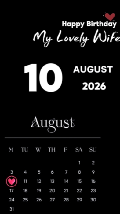 HBD wife 10 August