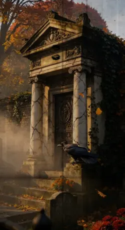 The raven waits