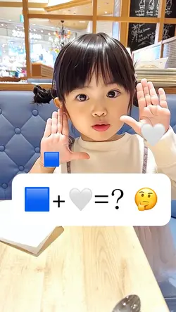 🟦＋🤍＝？🤔#colormixing
