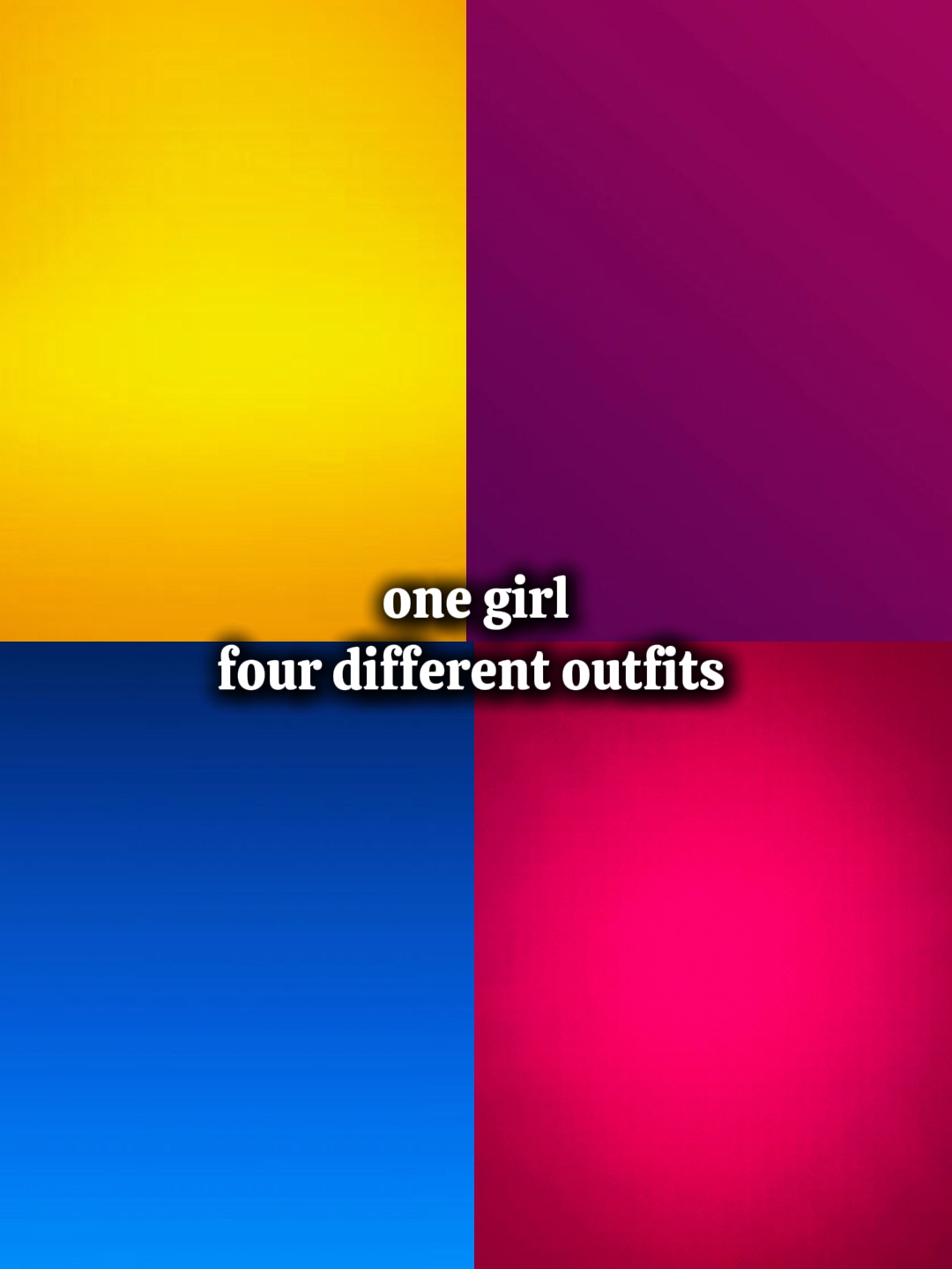 1 grl 4 roupas diferentes