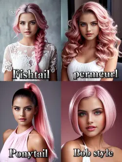 pink pastel hair 