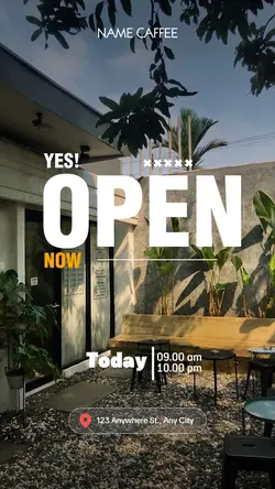 We are open now