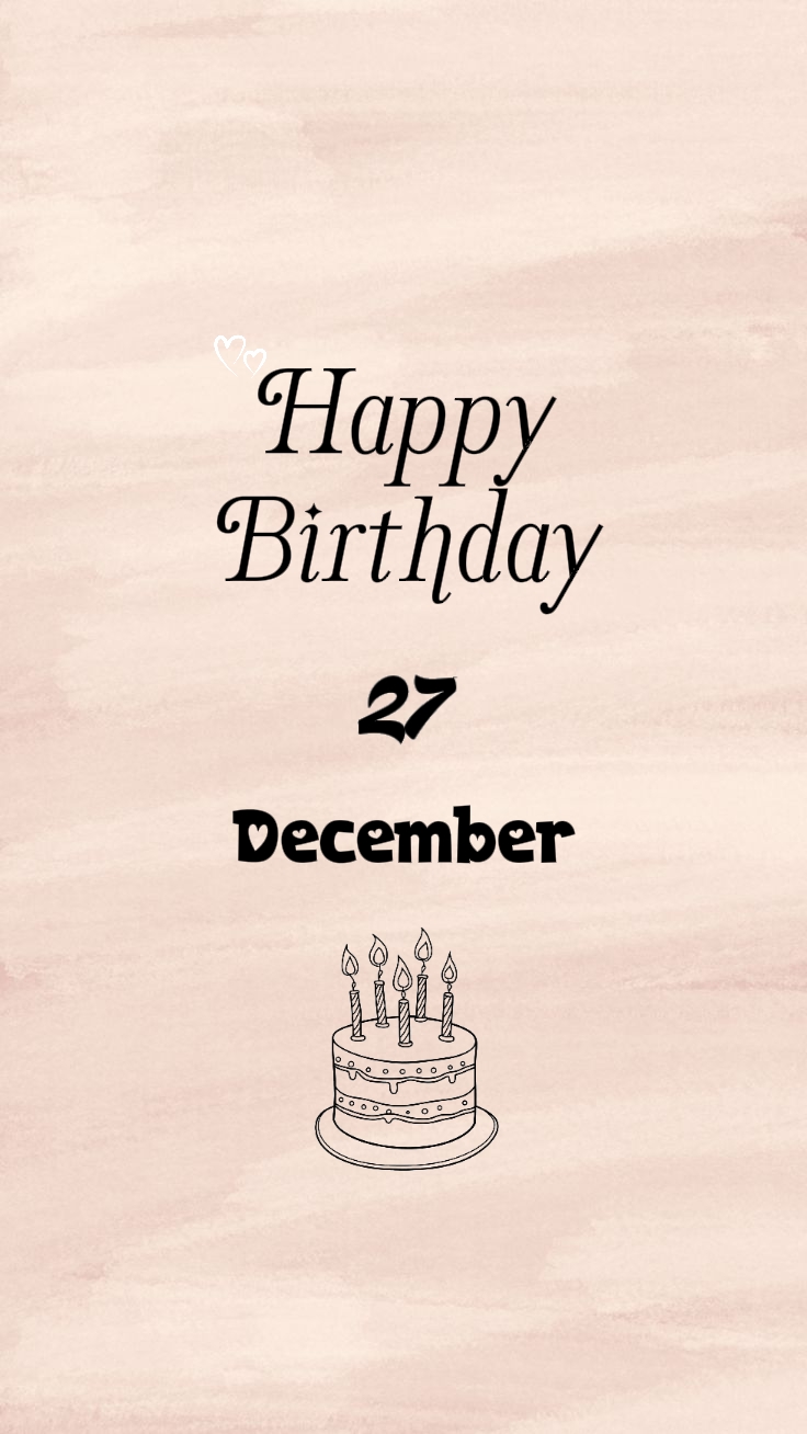 HBD 27 DÉCEMBRE