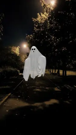 White ghost prank