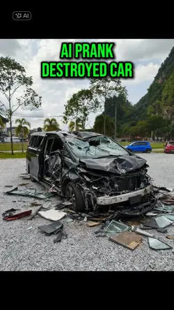 destroyed car prank