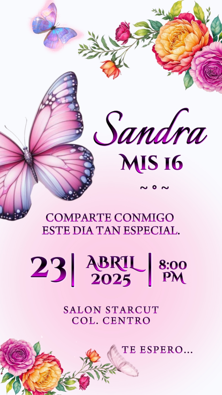 Invitacion Mariposas