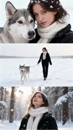 Photo With Husky Dog