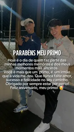 parabéns primo 