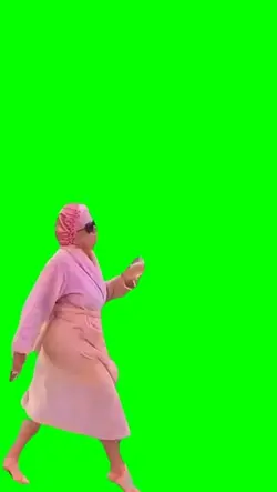 Lady walking in robe