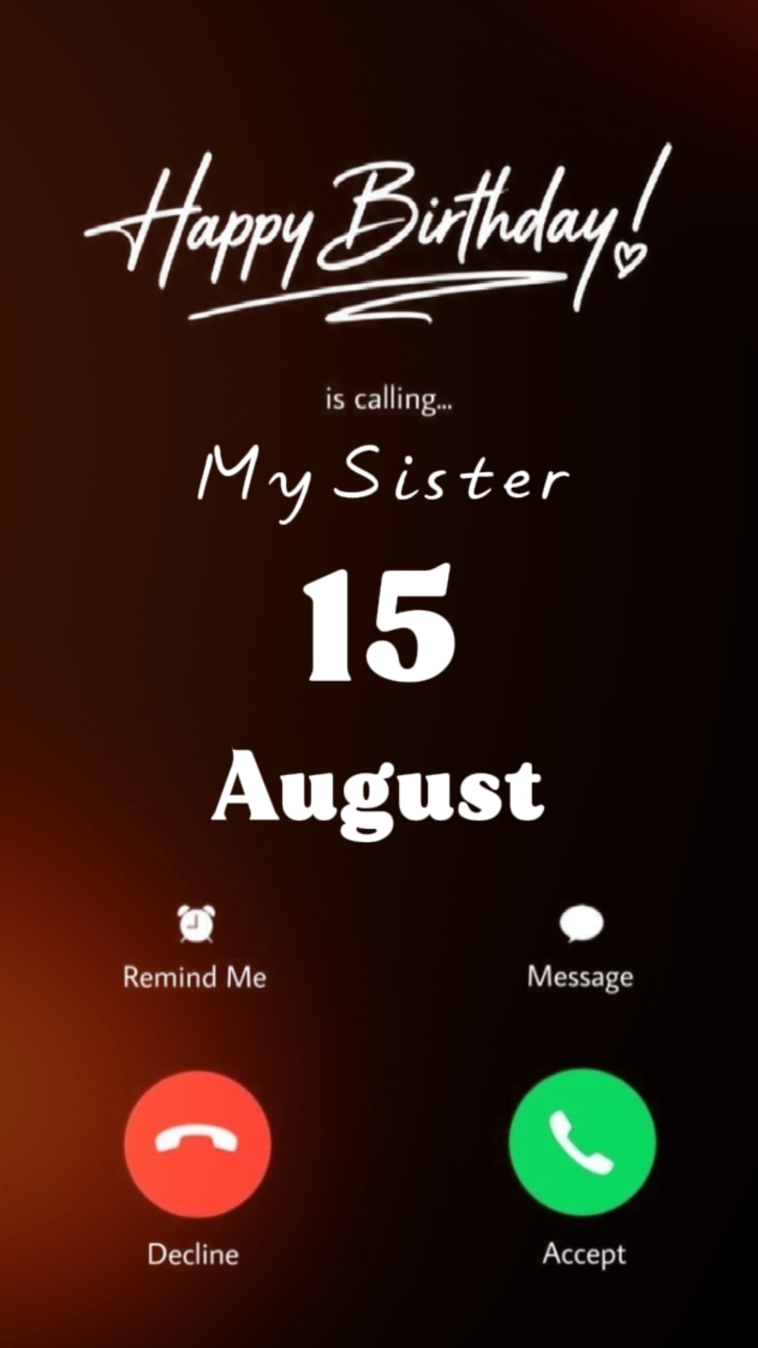 IRMÃ HBD 15 DE AGOSTO