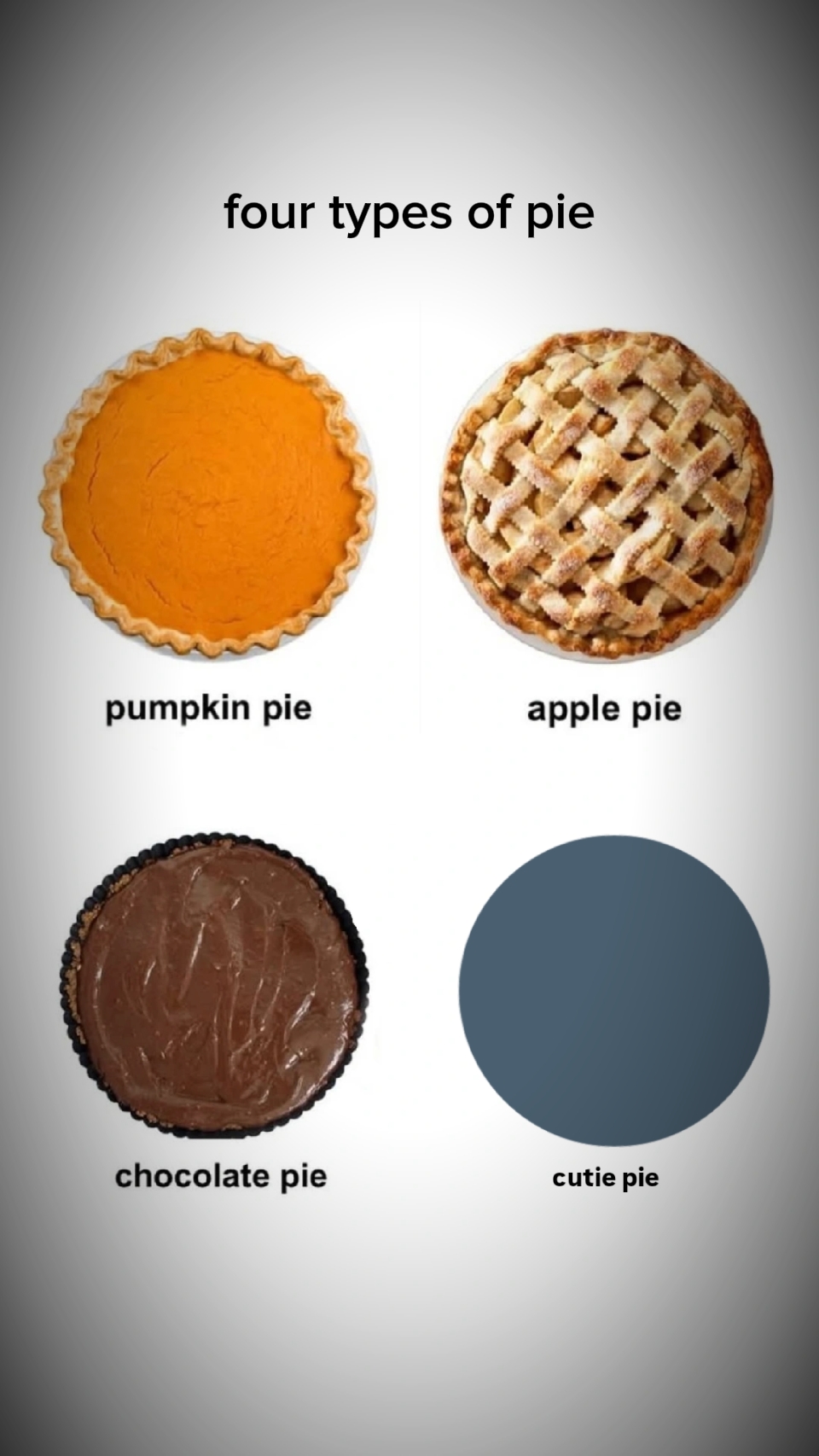 four types of pie 