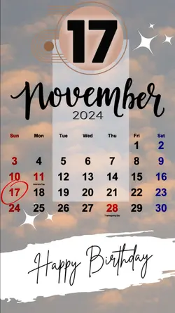 birthday 17 NOV 2024