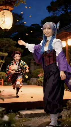 鬼滅の刃 風 節分AI変身