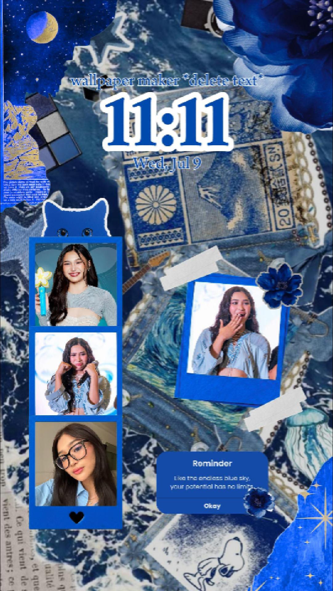 blaue Tapete 