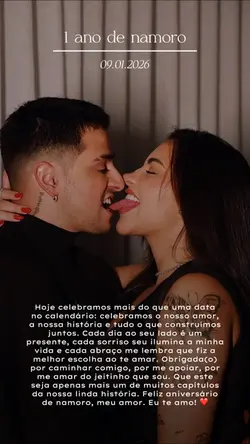 1 ano de namoro