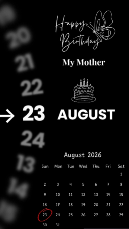 Hbd mom 23 august 
