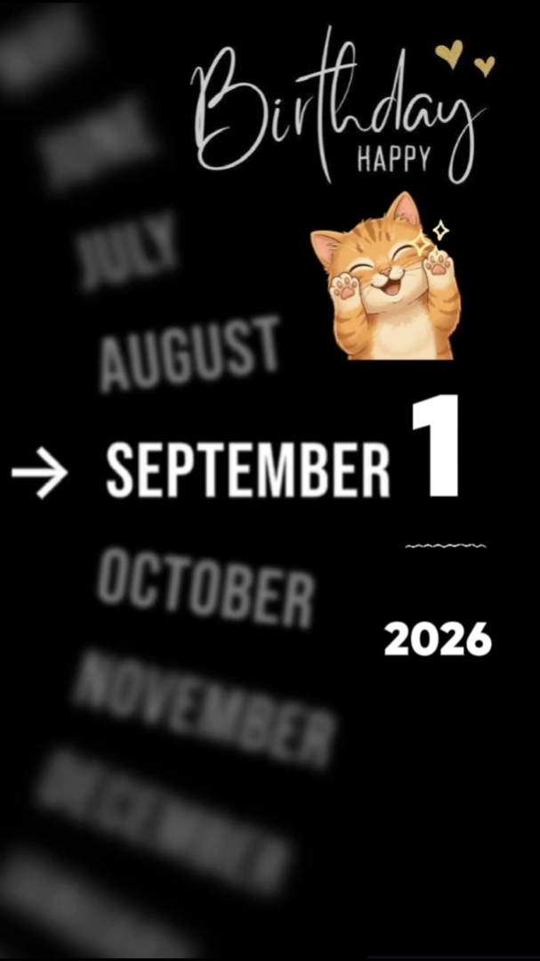 Selamat ulang tahun kucing
