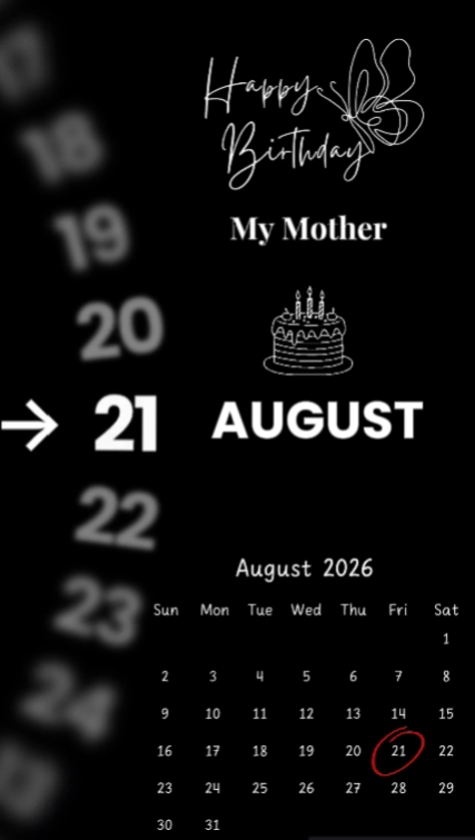 hbd mom 21 august 