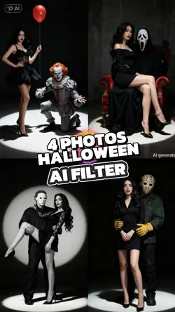 4 photos halloween 