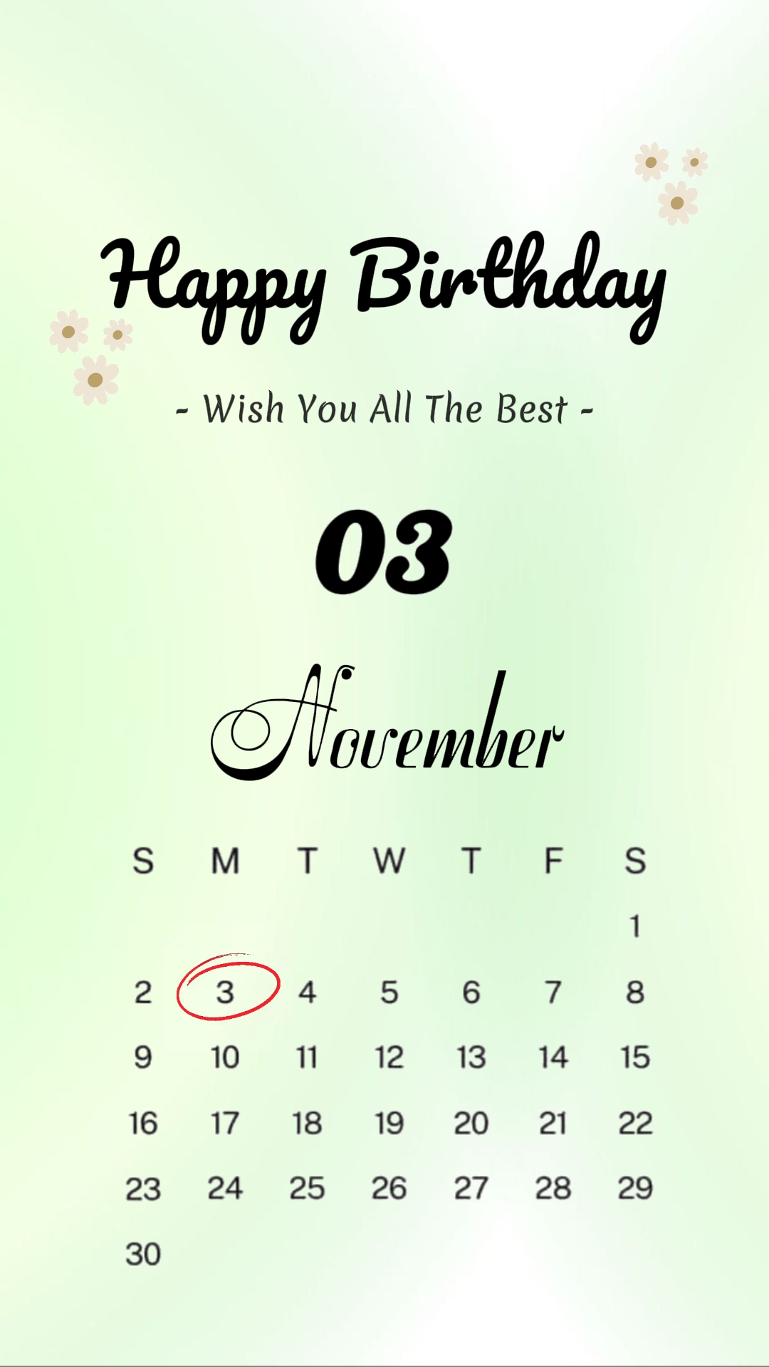 HBD 03 NOVEMBER 2015