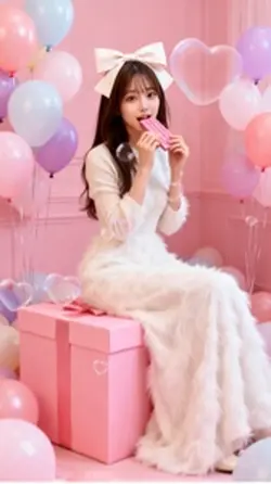 チョコをパクッとしてる風のAIです🍫