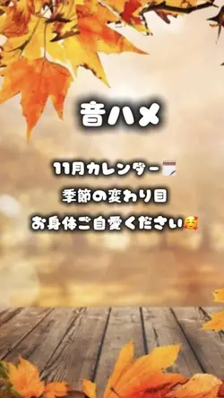 音ハメ 2025年11月カレンダー🗓
