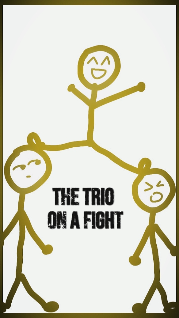 trio on a fight