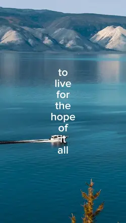 to live for the hope