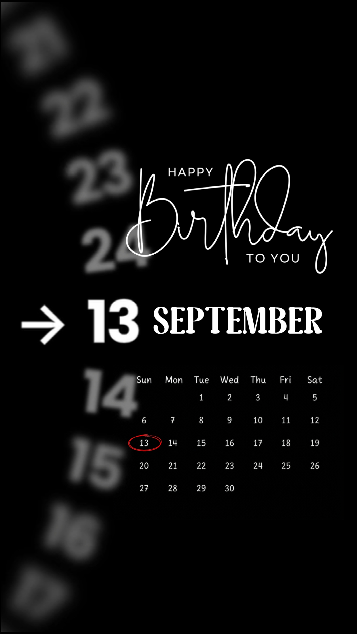 해피 B'day 9월 13일