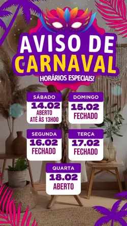 Aviso de carnaval 