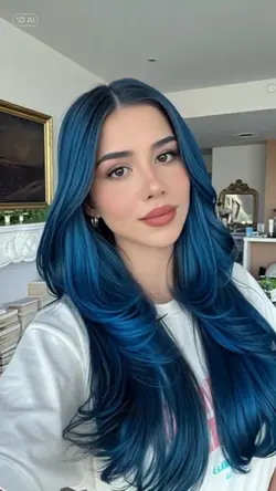 Efeito cabelo azul 