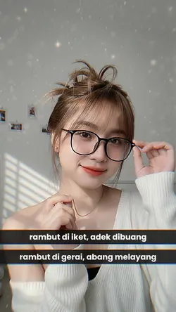 rambut di iket adek 