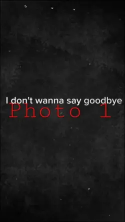 I dont wanna say bye