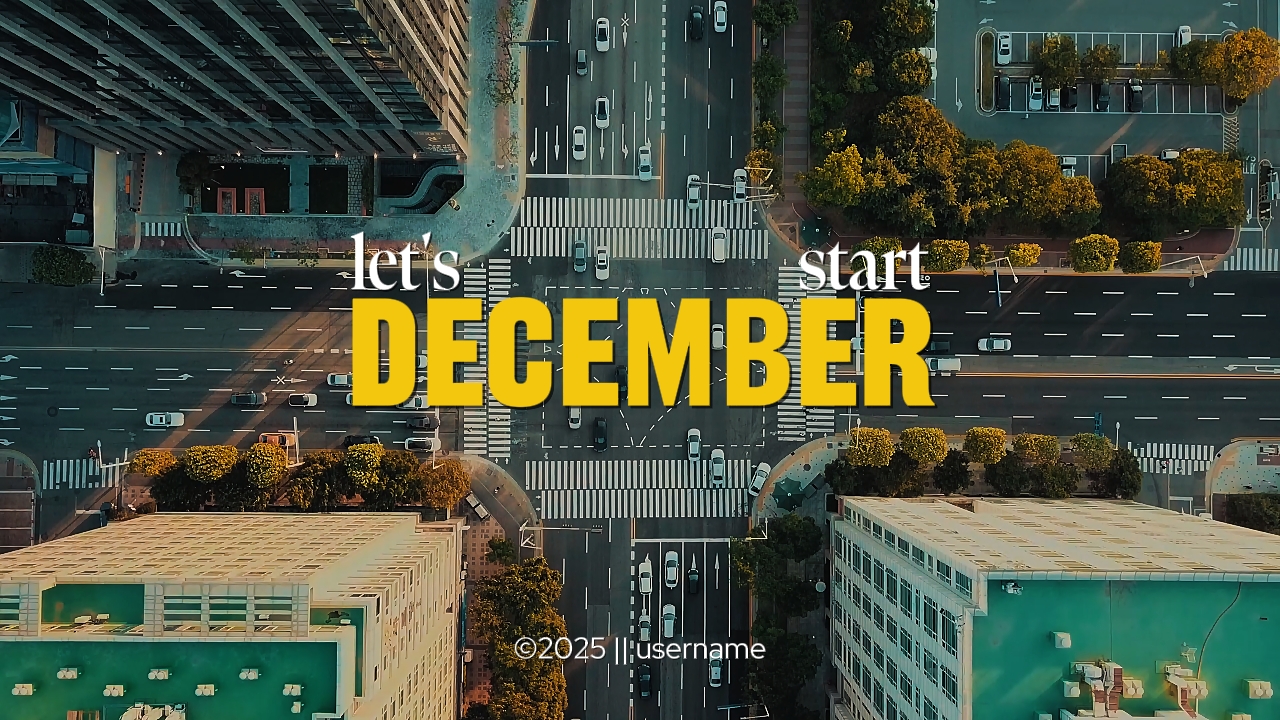 Vamos começar dezembro