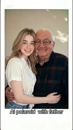 polaroid with father