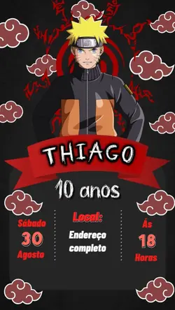 Convite Naruto