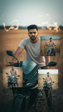 Portret cu atitudine pe motocicletă