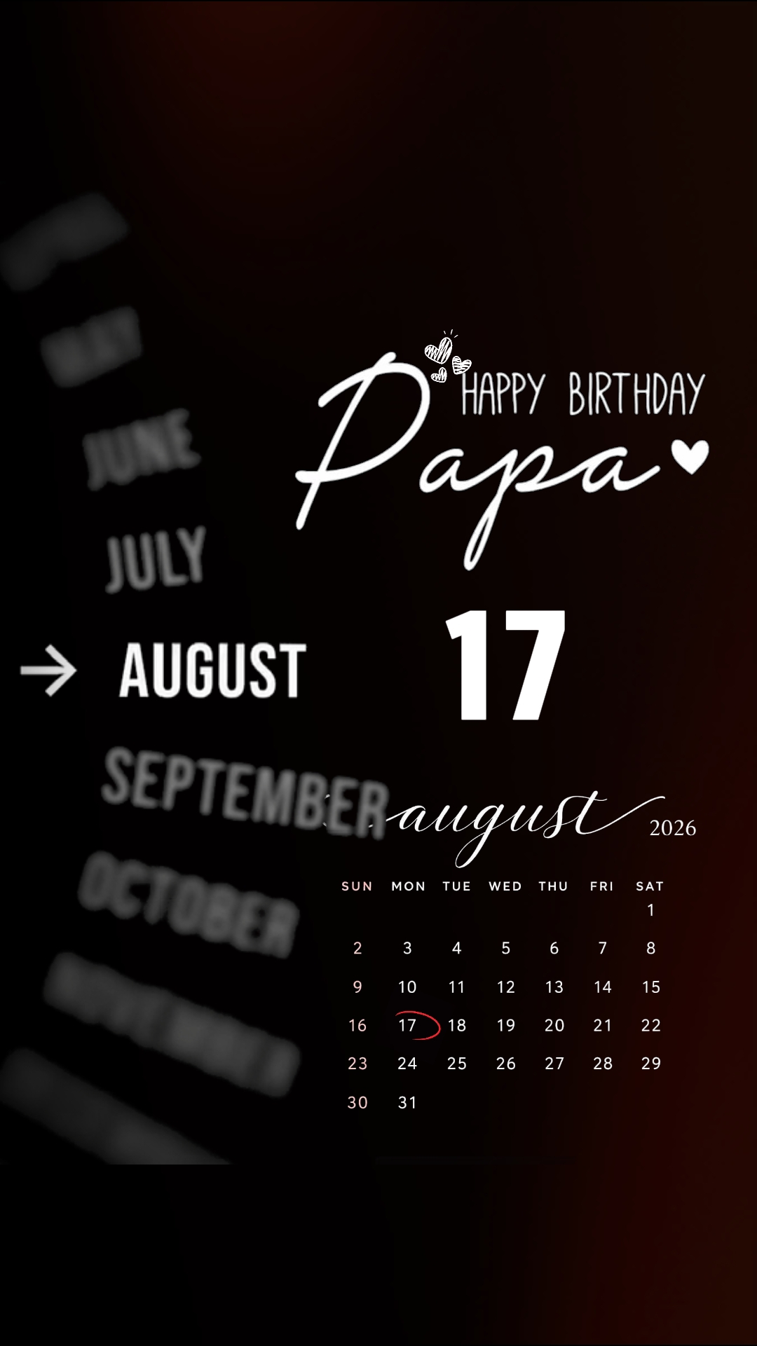 HBD DAD 17 AUGUST