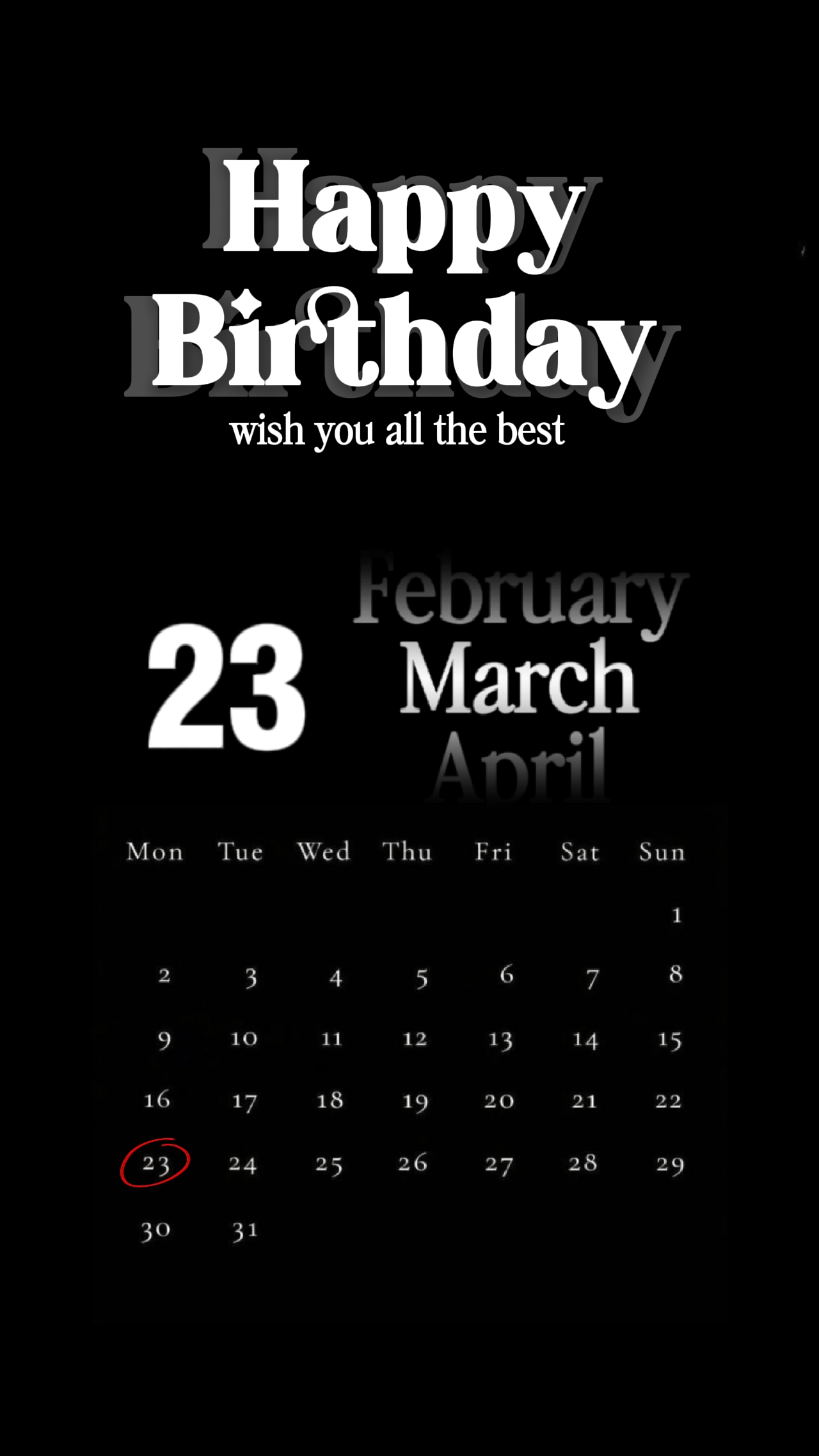 HBD 23 MARET 