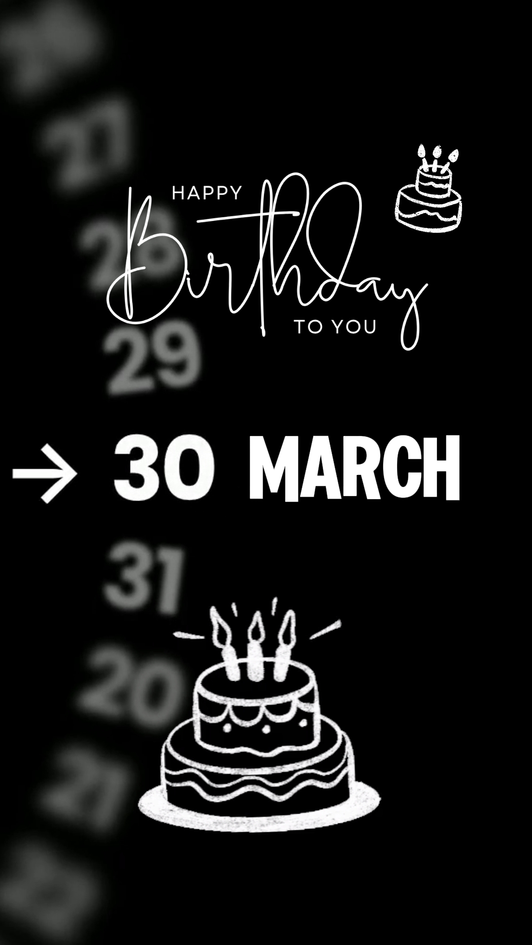 ANNIVERSAIRE LE 30 MARS
