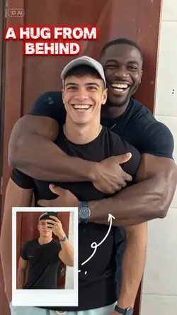 A hug from behind 