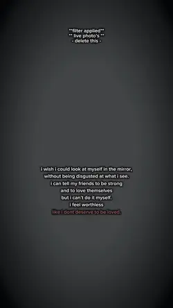i feel worthless.